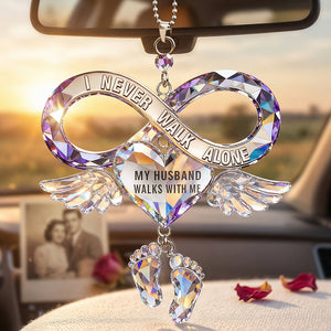 Husband Wife Memorial Car Ornament Personalized Gifts For Couple 04KIDT280326