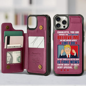 Personalized Gifts For Couple Flip Wallet Phone Case, Terrific Husband & Wife 03QHLU200225HG-Homacus