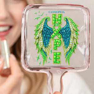 Ribbon Awareness Handheld Mirror - Personalized Gifts 01HUDT081225-Homacus