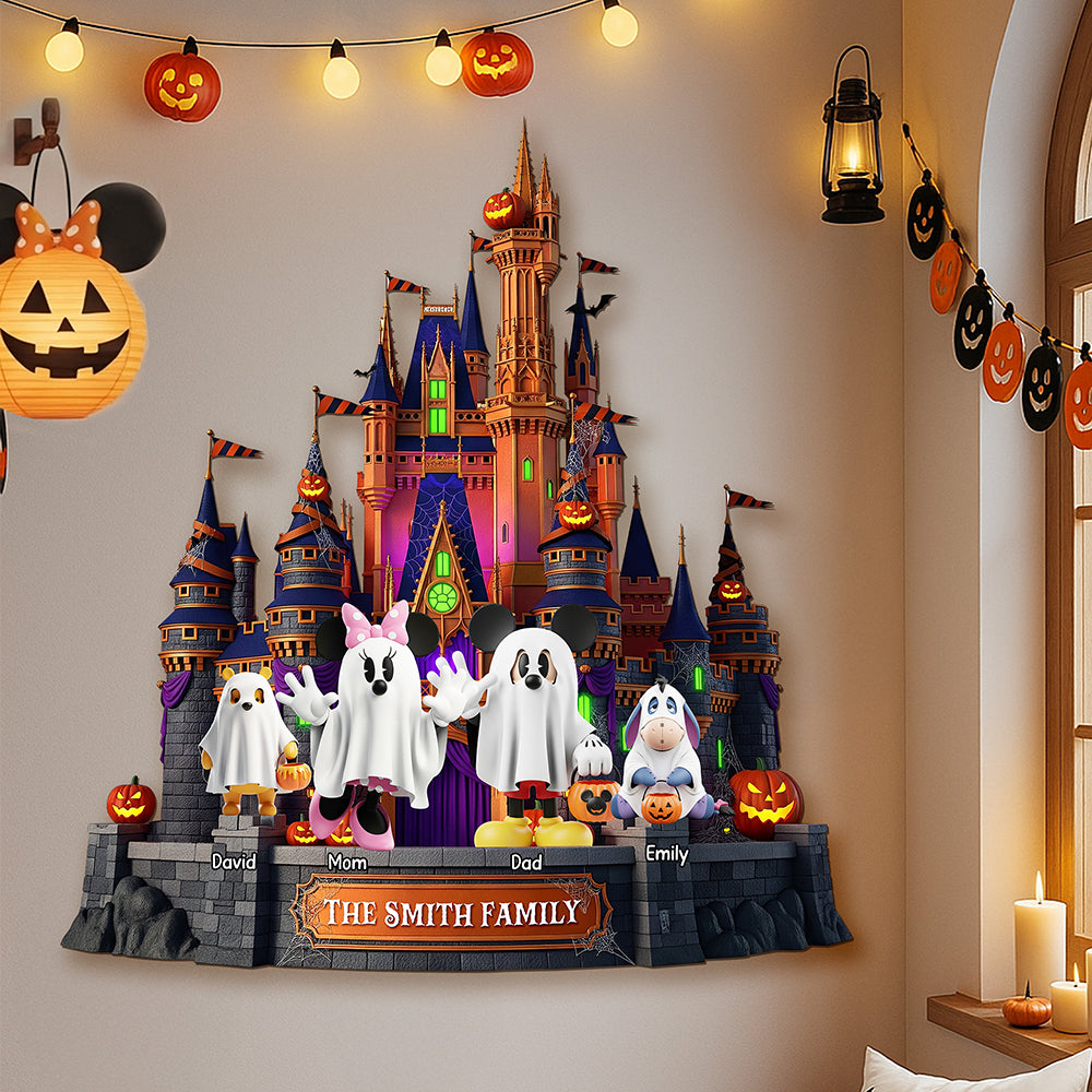 Spooky Family Wood Sign - Personalized Halloween Gifts For Family 03naqn090825-Homacus