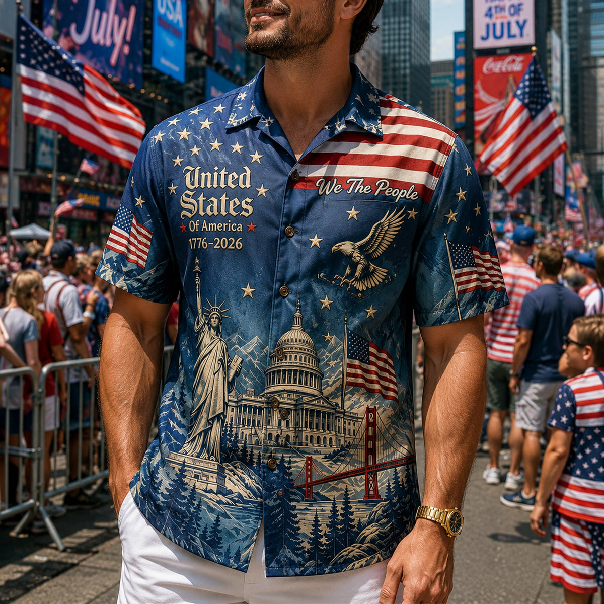 Land Of The Free Hawaiian Shirt - Personalized Gifts For Patriots 02PALU260526-Homacus