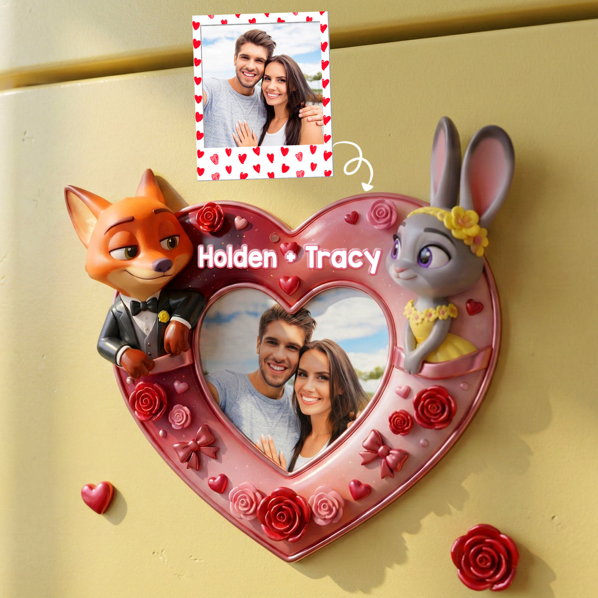 Romantic Love Fridge Magnet - Custom Photo Gifts For Couples 06TOMG271125-Homacus