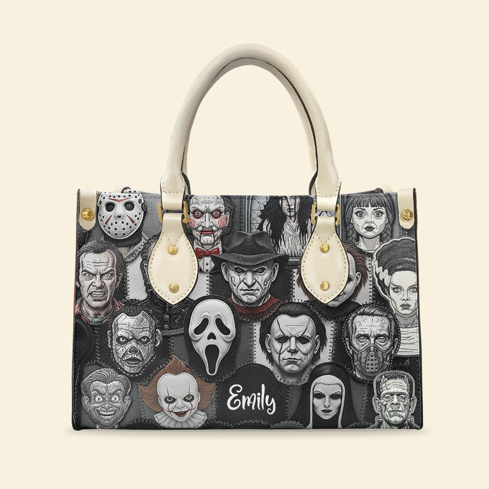 Horror Patches Leather Bag, Personalized Gifts For Horror Movie Fans 02qhqn080825-Homacus