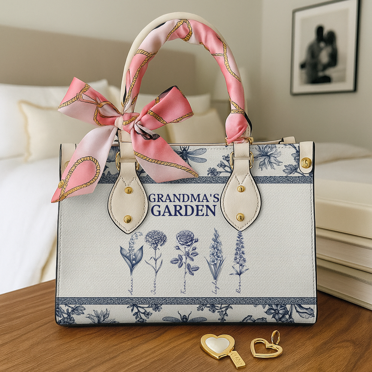 Grandma's Garden Leather Bag - Personalized Gifts For Grandma 02ohlu010825-Homacus