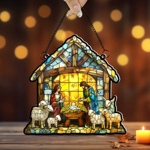 Christmas Gifts Nativity Scene Suncatcher Ornament 01KALU181124-Homacus