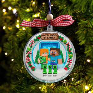 Family Snow Globe Ornament - Personalized Gifts For Family Christmas Ornament 02TGMG120825-Homacus