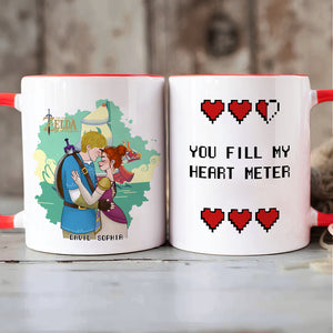 Personalized Gifts For Couple Coffee Mug You Fill My Heart Meter 01XQDT031224HG-Homacus