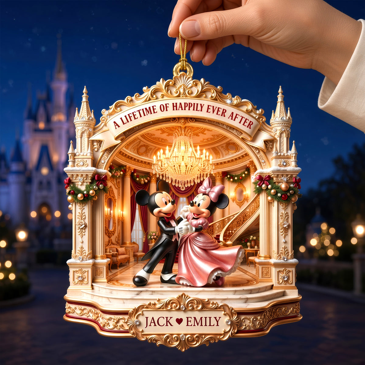 Happily Ever After Ornament - Personalized Christmas Gifts For Couple 11ttqn061026-Homacus