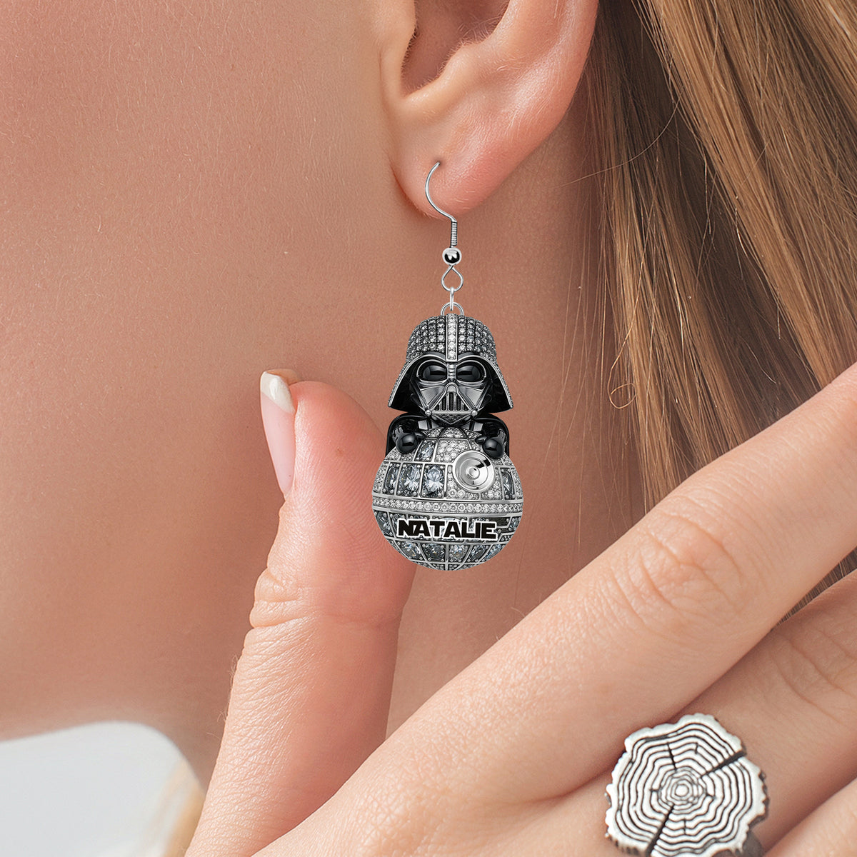 Funny Hanging Galactic Characters Earrings - Personalized Gifts For Movie Fans 05QHDT110725-Homacus