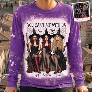 Custom Photo Witch Friends Shirt - Personalized Gifts For Halloween Shirt 02HUTA290826-Homacus