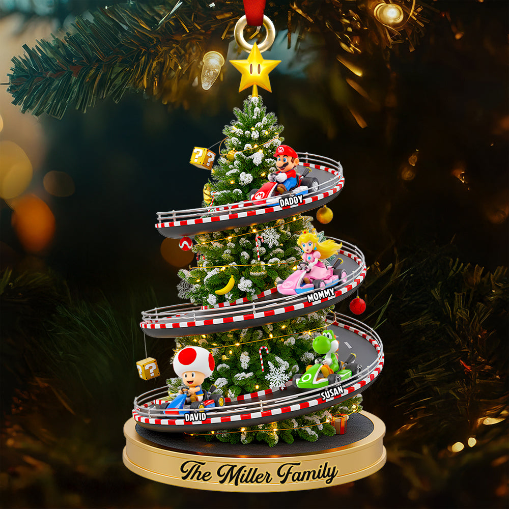 Racing Family Christmas Tree Ornament Personalized Gifts For Family 01NADT290925-Homacus