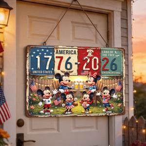 America 250th Anniversary Print Metal Sign - Personalized Gifts For Family 02natn110626-Homacus