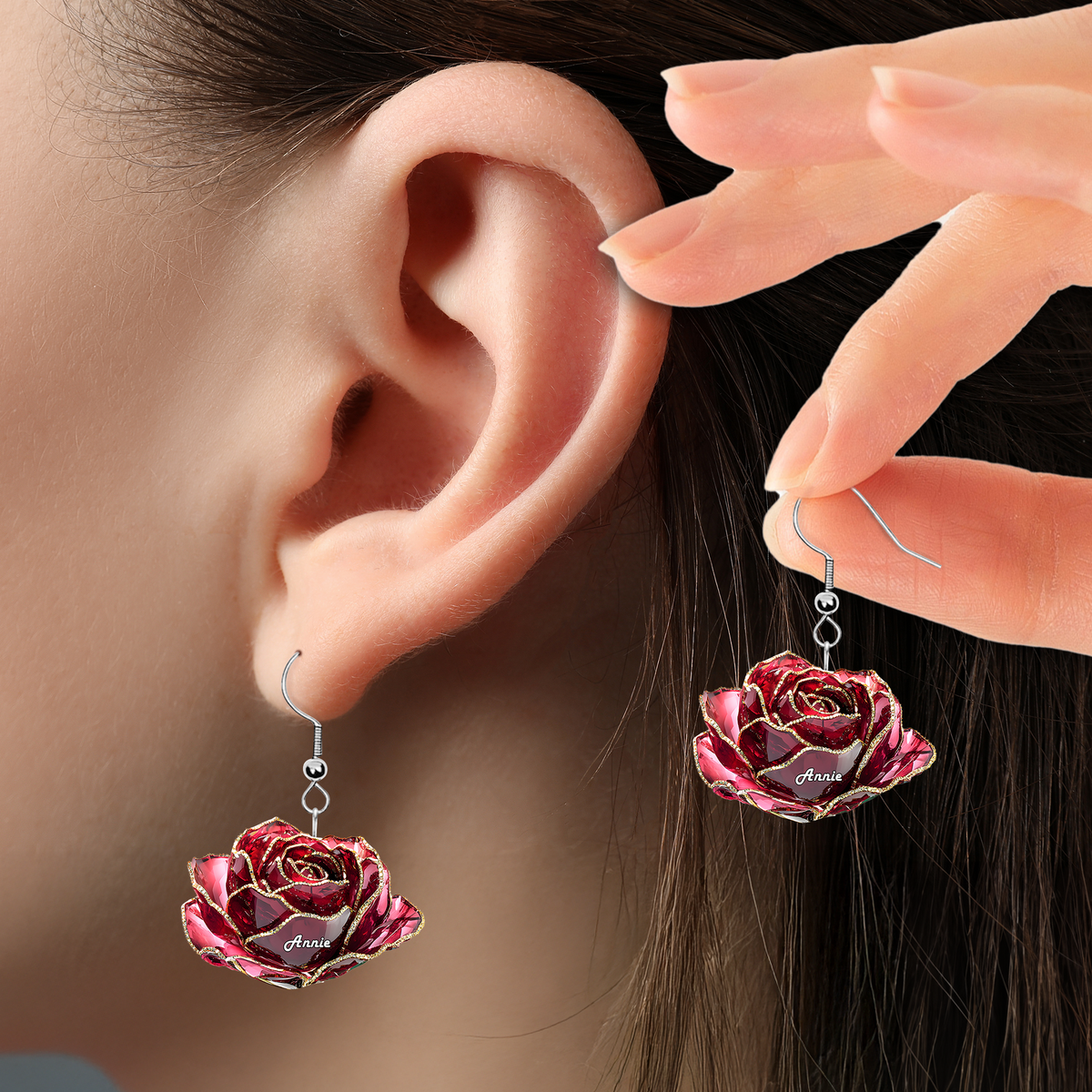 Birth Month Flowers Earrings - Personalized Gift For Flower Lovers 04TGLU130625-Homacus