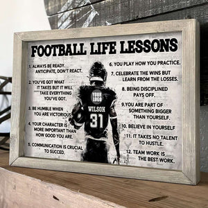 Personalized Gifts For Football Player Canvas Football Life Lessons 03ACDT191024-Homacus