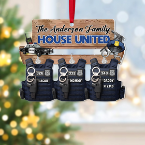 Personalized Christmas Gift For Police Family Ornament 02HUPU181024-Homacus