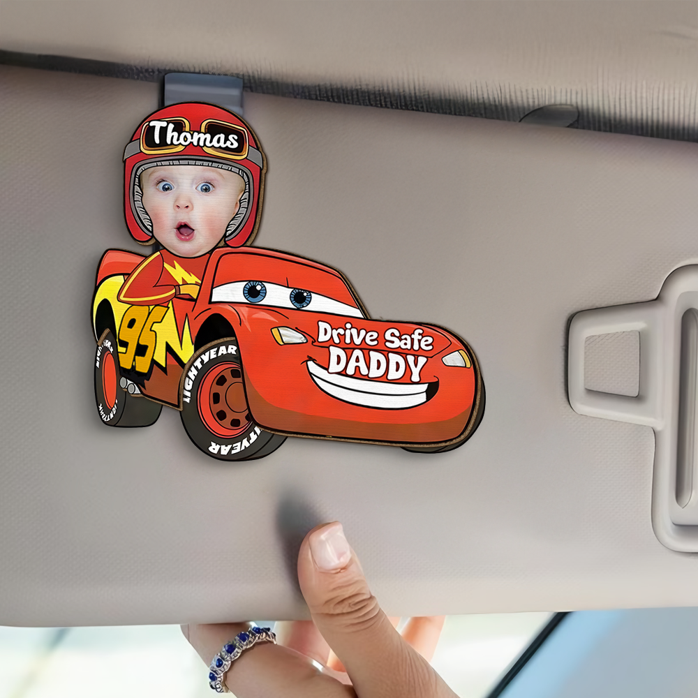 Drive Safe Daddy Car Visor Clip Personalized Gifts For Dad 06ACPU280525-Homacus