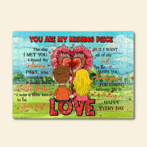 Personalized Gifts For Couple Lover Jigsaw Puzzle We are my missing piece 04XQMH121224HG-Homacus