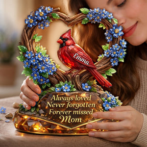 Always Loved Never Forgotten Mom Acrylic Plaque - Personalized Gift For Heaven 03TYLU300326-Homacus