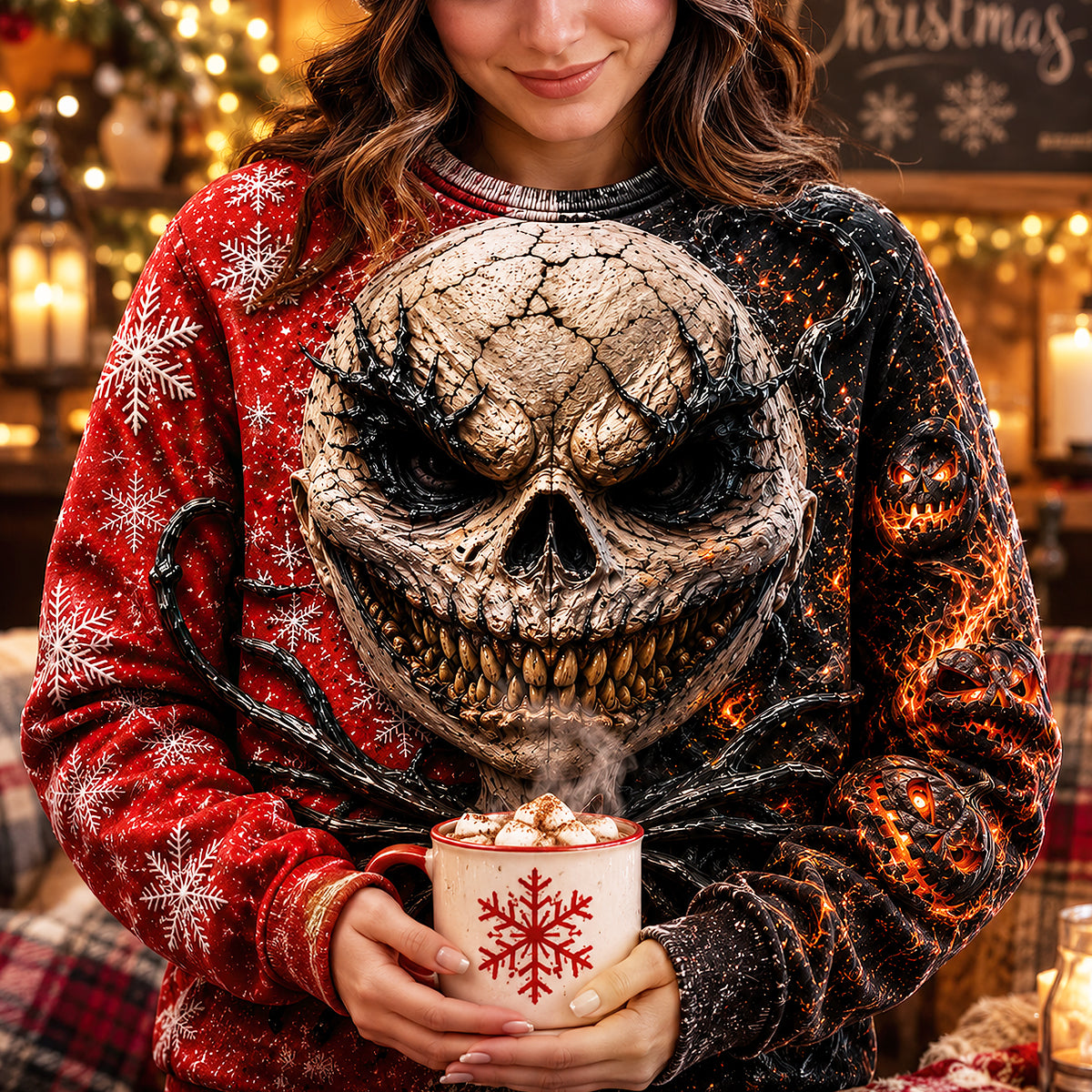 Spooky Skull Holiday Shirt 02HUDT030826