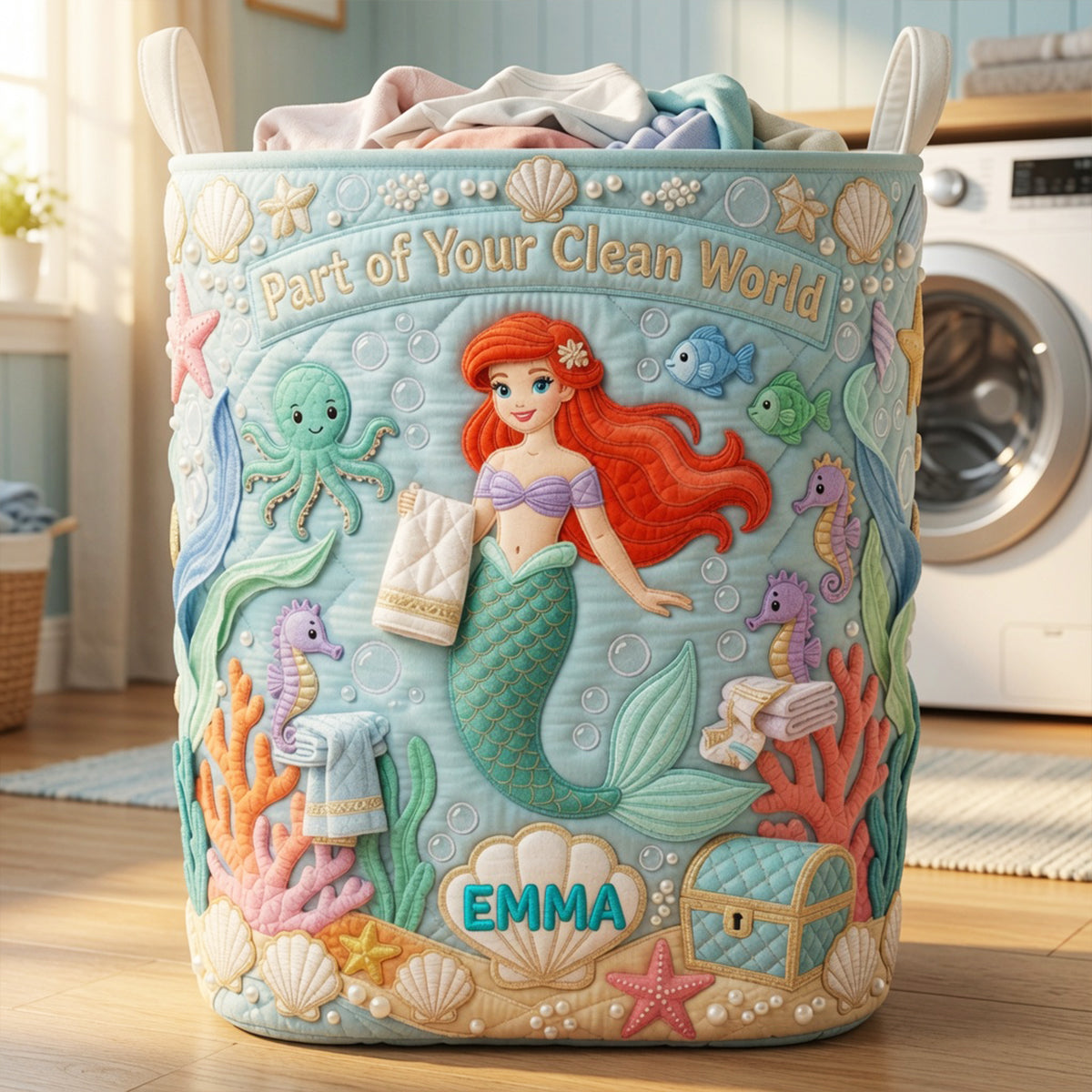 Fantasy Quilted Laundry Basket Personalized Gifts 05HADT090726-Homacus