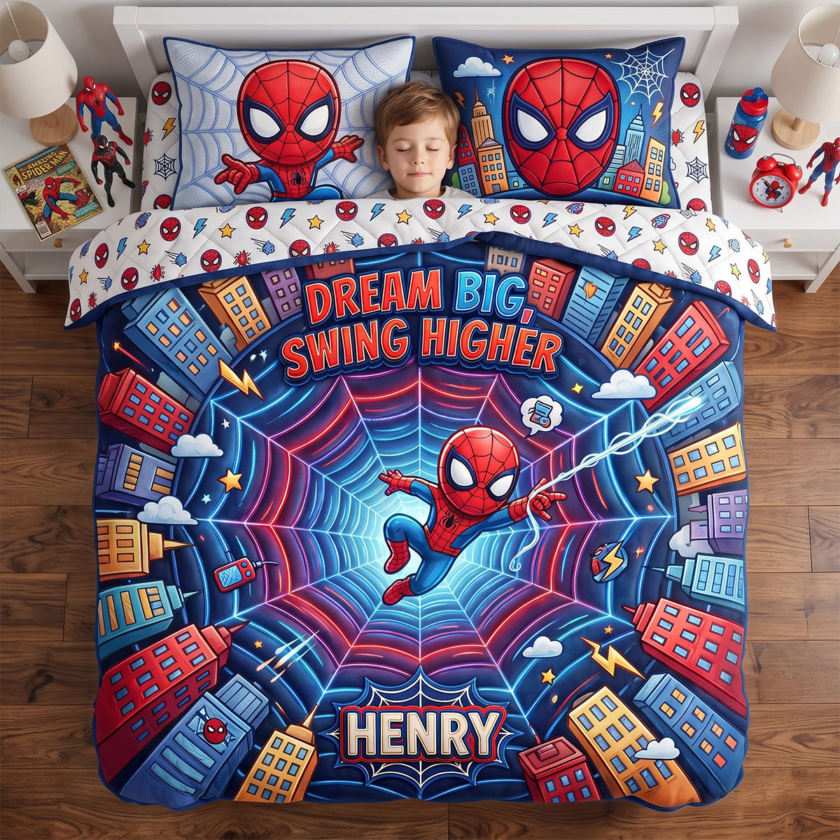 Masked Hero Quilt Bed Set - Personalized Gifts For Kid 02hatn070826