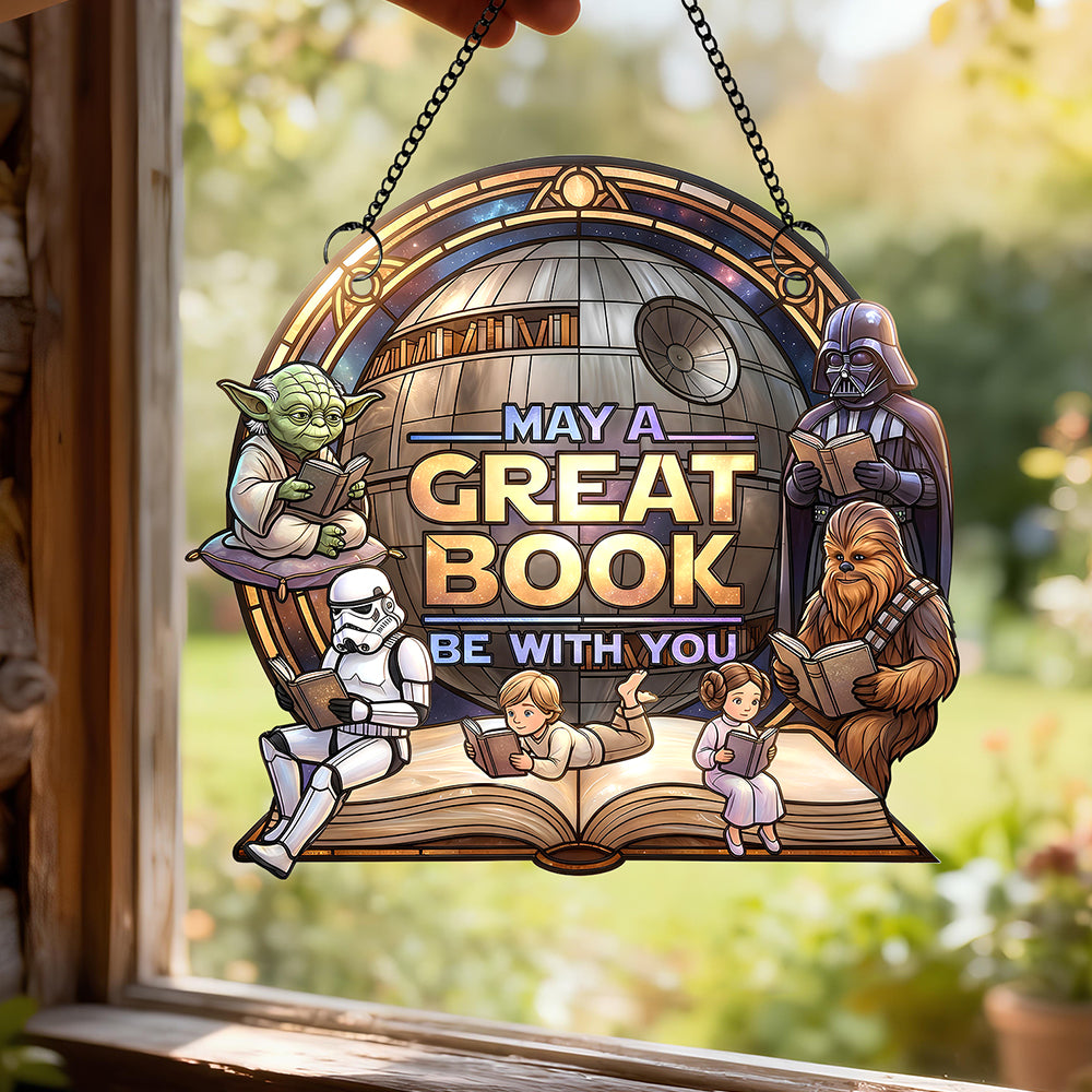 May A Great Book Be With You Suncatcher Ornament - Personalized Gifts 03PADT230226-Homacus