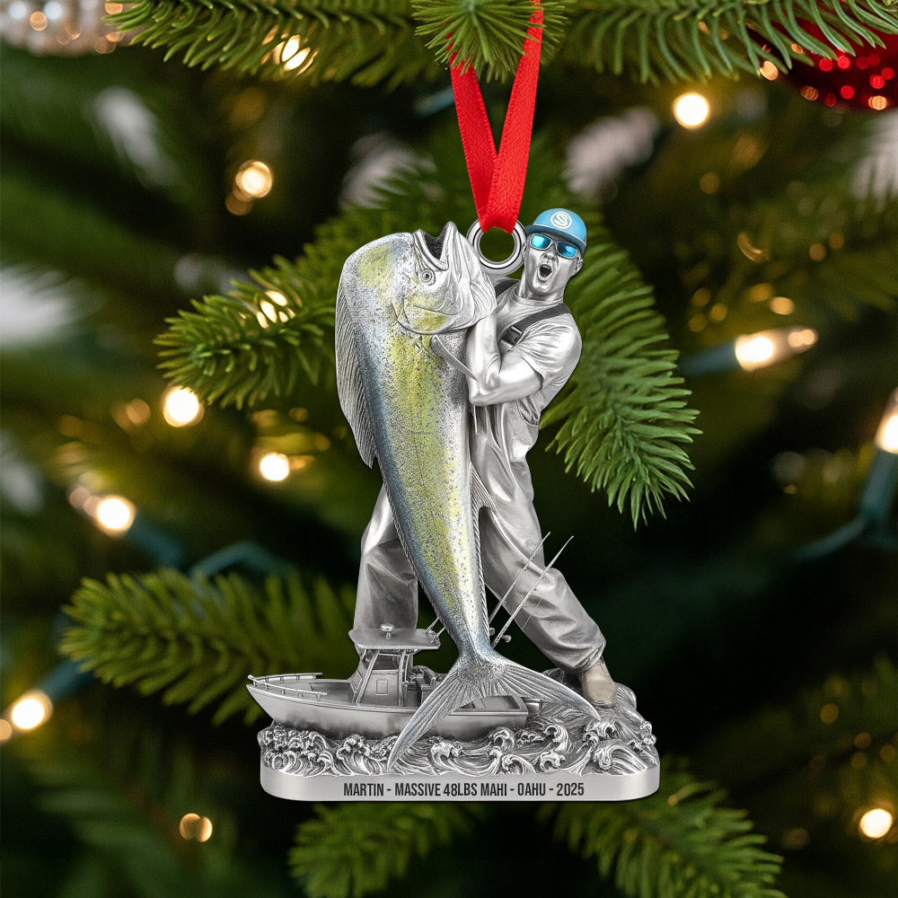 Fishing Trophy Moment Acrylic Ornament, Personalized Christmas Gifts For Fishing Lovers 02qhtn040925-Homacus