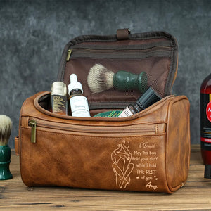 Personalized Gifts For Him Leather Toiletry Bag 01pgtn041225-Homacus
