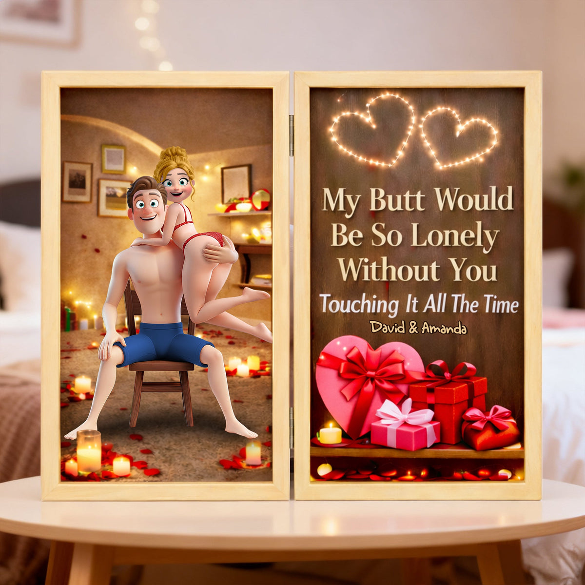 Romantic Naughty Couple Acrylic Plaque - Personalized Gifts For Couples 02OHLU020226-Homacus