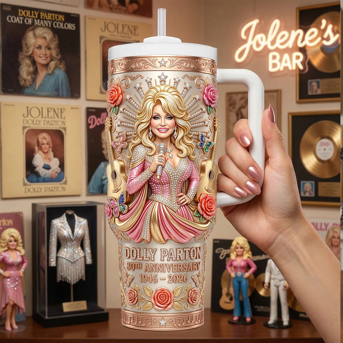 80 Years of Country Queen - Vintage Music Legend Tumbler, Personalized Gift 02NATN170326-Homacus