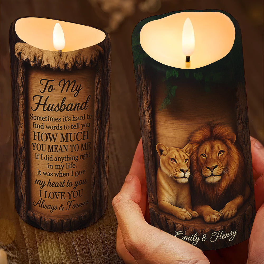 King & Queen LED Candle Personalized Gifts For Couple 01TODT170725-Homacus
