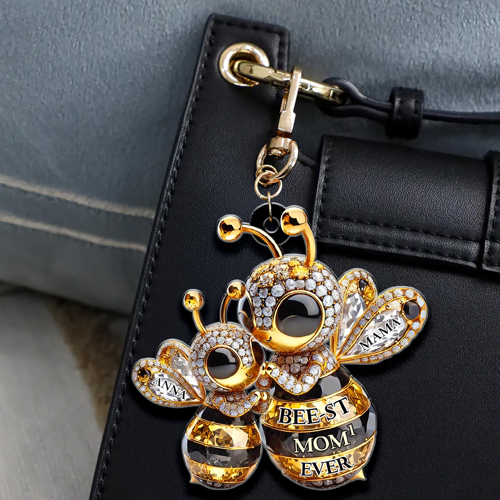 Personalized Gifts For Bee Mom Keychain Bee-st Mom 01TGDT310325-Homacus
