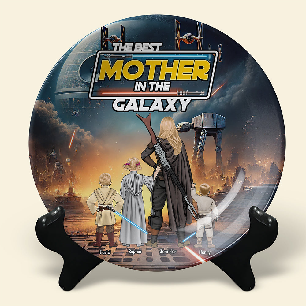 A Galactic Christmas With Mom – Personalized Ceramic Plate Gifts For Mom 03xqqn110325hhhg-Homacus