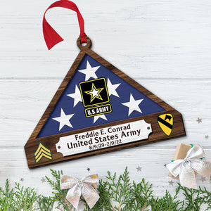 Personalized Memorial Ornament For Veteran, Folded Flag 01qhqn151024-Homacus