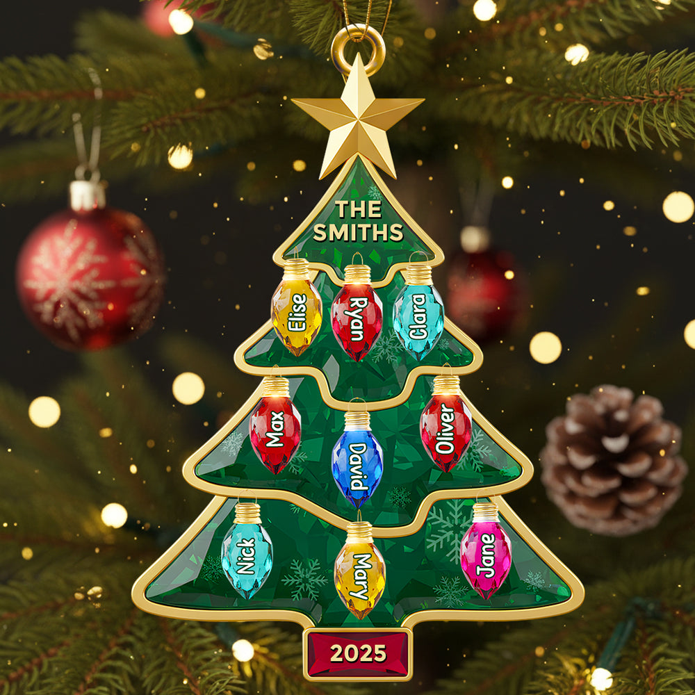 Family Light-Up Christmas Tree Ornament Personalized Gifts For Family 01NADT161025-Homacus