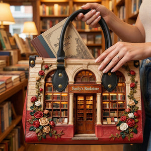 Book Store Theme Leather Bag - Personalized Gifts For Book Lover Leather Bag 02NALU060226-Homacus
