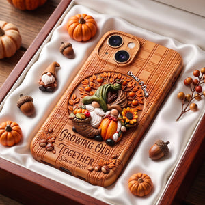 Fall With You Gnome Couple Phone Case - Personalized Gifts For Couple 04qhdh270826