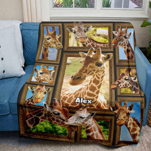 Personalized Gifts For Giraffe Lovers Blanket 01QHMH271224-Homacus