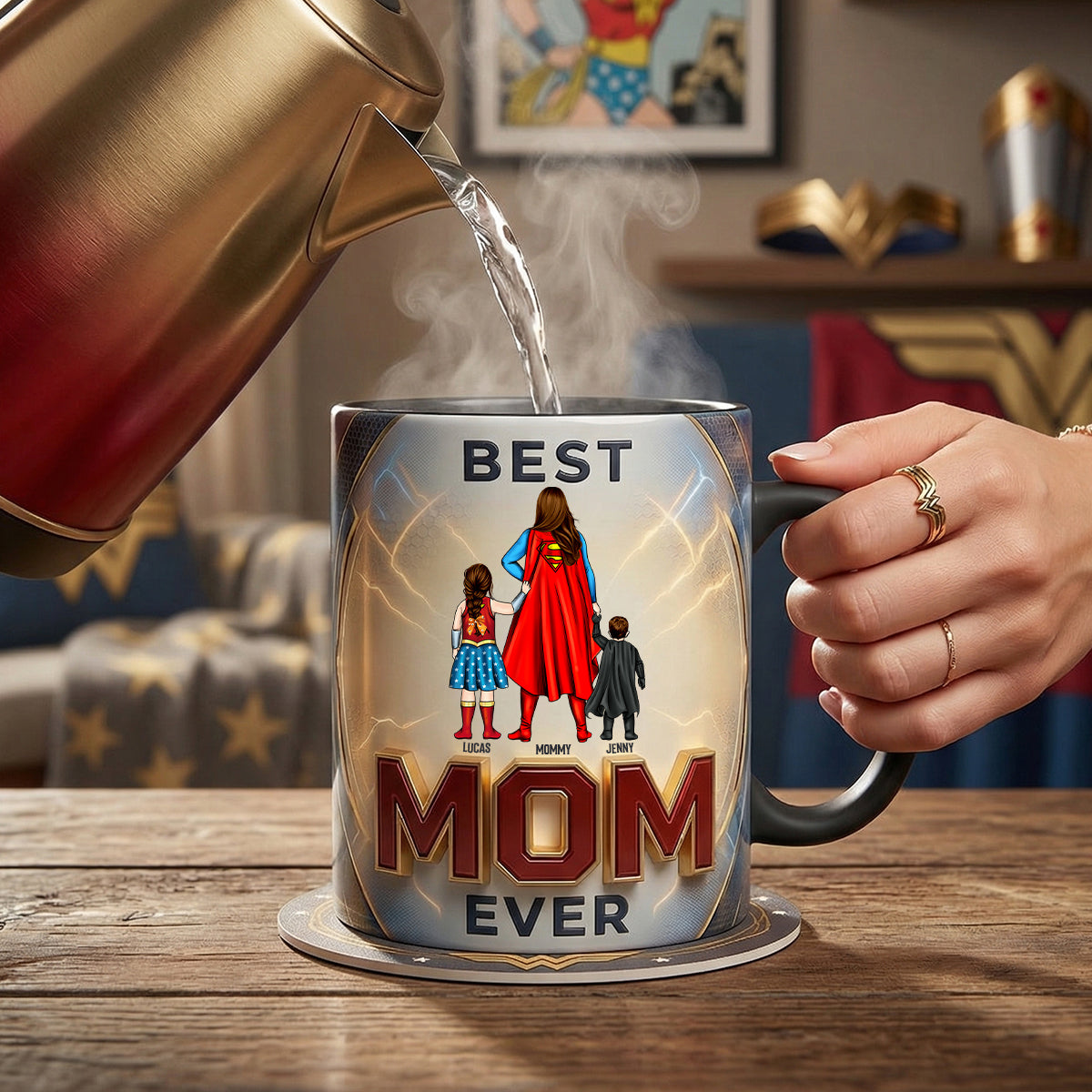 Best Mom Magic Ceramic Coffee Mug - Personalized Gifts For Mom 04natn200326-Homacus
