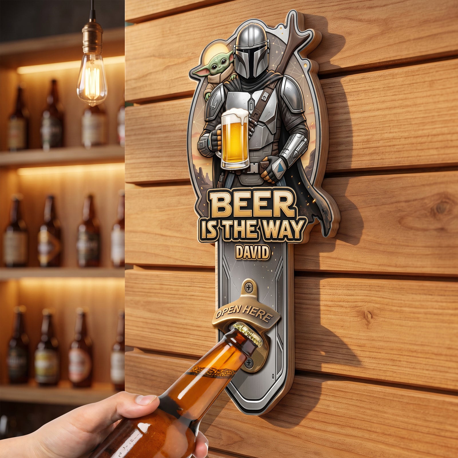 Adventure Warrior Wall Hanging Bottle Opener - Personalized Gifts 05NAQN200726-Homacus