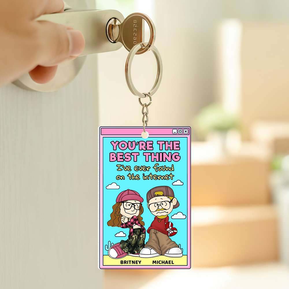 Personalized Gifts For Couple Keychain 02TODT090125HG-Homacus