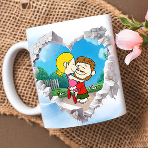 Personalized Gift For Couple Valentine Mug Cartoon Couple 01OHLU191224HG-Homacus