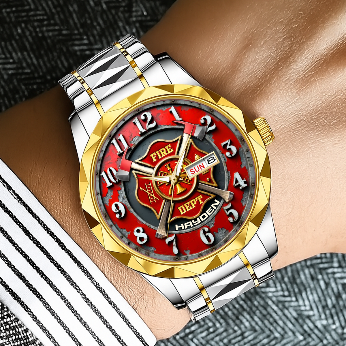 Hero Firefighter Men's Watch Personalized Gifts for Firefighters 03HULU240725-Homacus