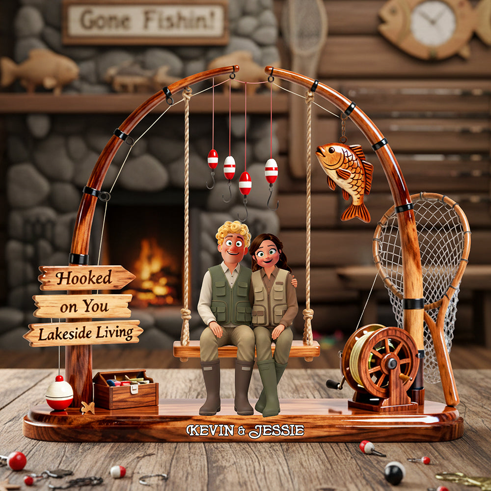 Fishing Couple Acrylic Plaque - Personalized Gifts For Couples 01ohta220126-Homacus