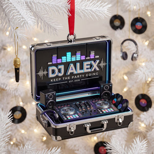 DJ Suitcase Christmas Ornament - Personalized Gifts For DJ 01tolu170926