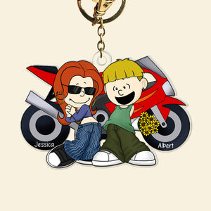 Personalized Gifts For Motorcycle Couple Keychain 05ohqn070125hg-Homacus