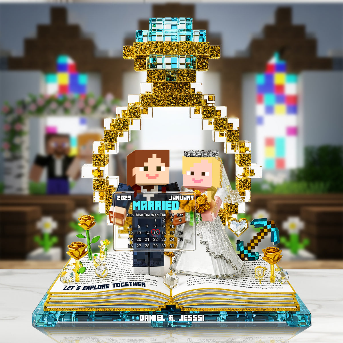 Together Married Couple Acrylic Plaque - Personalized Anniversary Gifts For Couple 03TGLU230625-Homacus