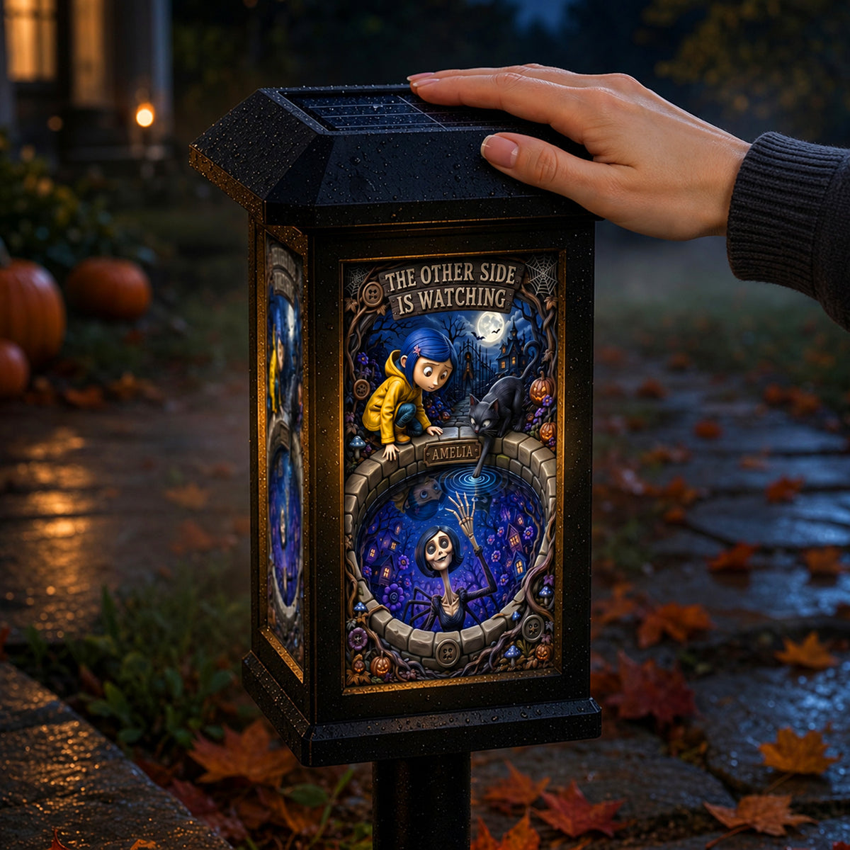 Gothic Fairytale Solar Power Garden Lamp - Personalized Gifts For Halloween 07haqn210826