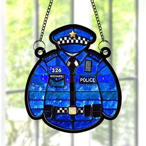 Personalized Gifts For Police Suncatcher Ornament Police Uniform 01OHQN301224-Homacus