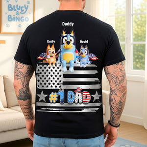 American Dog Dad Shirt - Personalized Gifts For Dads 03QHQN130526-Homacus